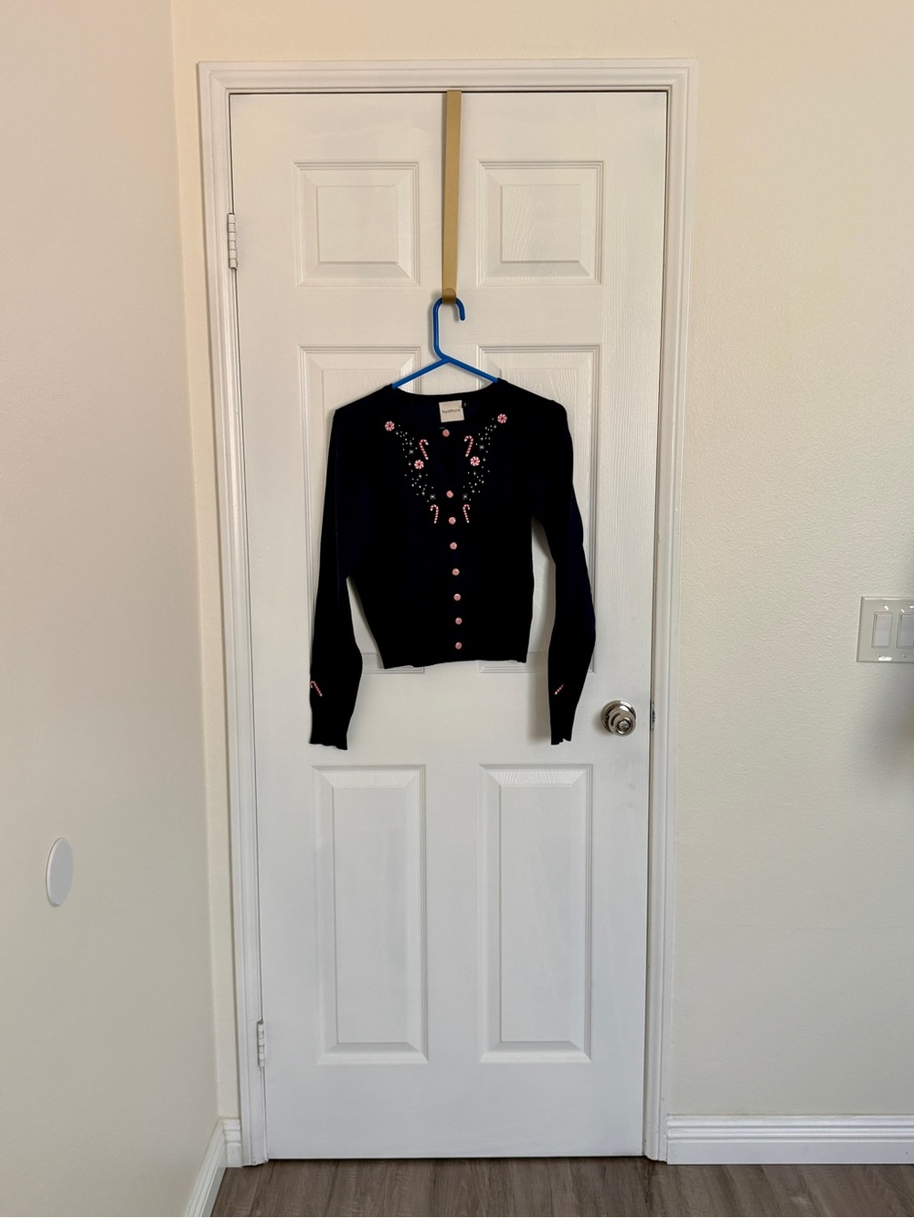 Dark Navy Embellished Button-Front Cardigan Sweater - Women